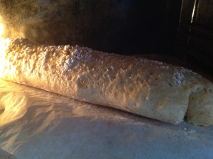 Pan con levadura a los 10 minutos de horno