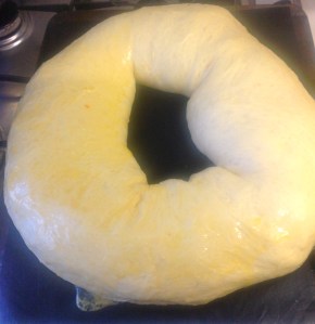 Pintando los roscones