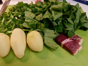 Preparando los ingredientes