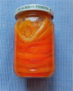 Naranjas confitadas en conserva