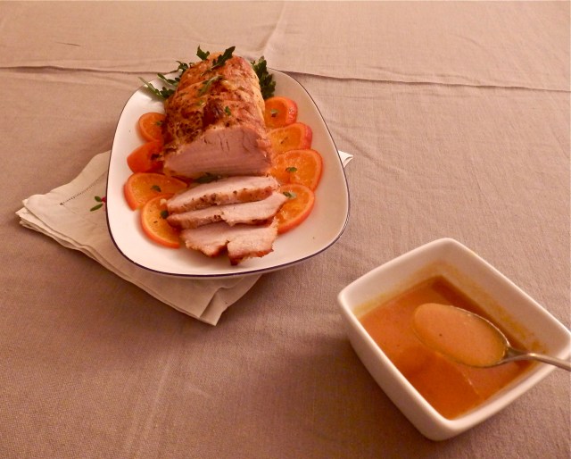 Emplatando el lomo a la naranja