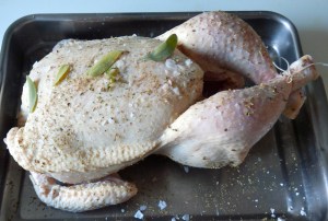 Pollo listo para asar