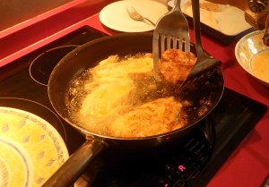 Freir en sartén amplia