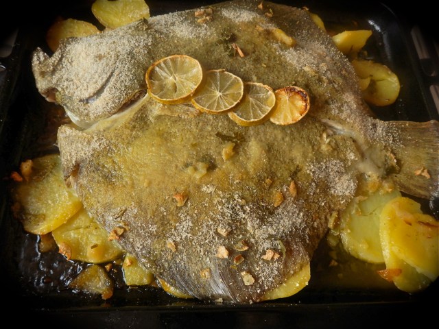 Rodaballo horneado