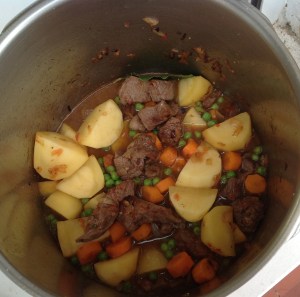 Salteando todos los ingredientes