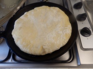 Torta a punto de dar la vuelta