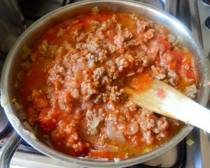 Y el tomate triturado