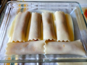 Canelones enrollados