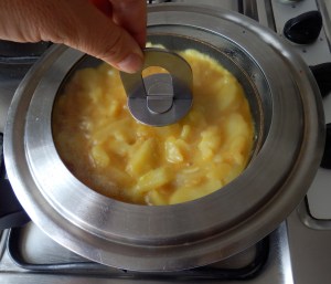 Listo para girar la tortilla