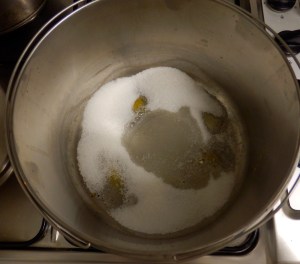 Haciendo el caramelo