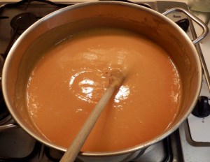 Puré de membrillos con azúcar