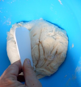 Mezclando harina y agua