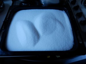 Calentar azúcar en el horno