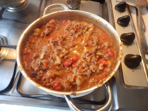 Cocinando el relleno