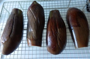 Enfriando las berenjenas