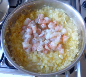 Añadir los langostinos