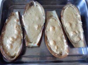 Rellenar las berenjenas